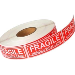 (100) Small 1”x3” Fragile Stickers